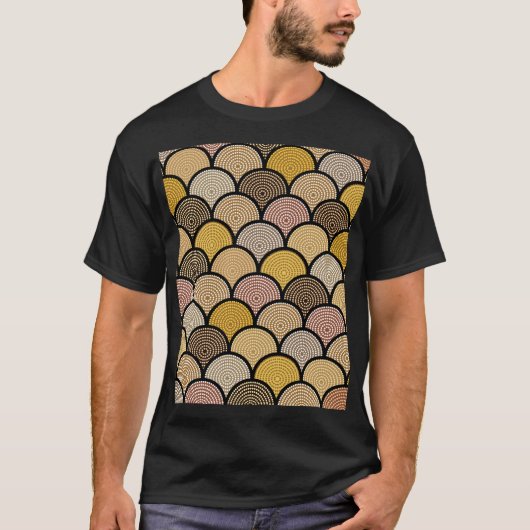 Australische Aborigine-: Farbige Dotter Vintag T-Shirt (Vorderseite)