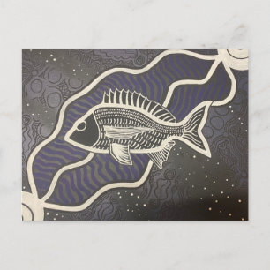 Australische Aborigine-Fischpost Postkarte
