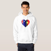 Australische Aborigine Heart Flags Hoodie (Vorne ganz)
