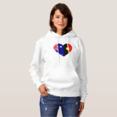 Australische Aborigine Heart Flags Hoodie (Vorne ganz)