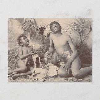 Australische Aborigine-Jungen, 1896 Postkarte