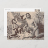Australische Aborigine-Jungen, 1896 Postkarte (Vorne/Hinten)