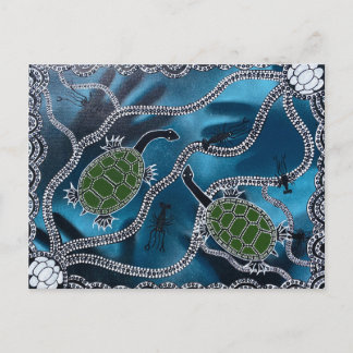 Australische Aborigine-Schildkrötenpost Postkarte