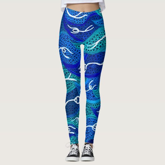 Australische Aborigine Water Spirits Leggings (Vorderseite)