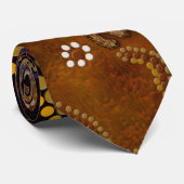 Australische Aborigine-Wüstenheat & Wildlife Krawatte (Gerollt)