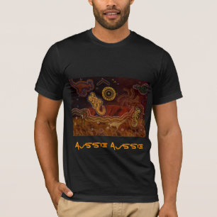 Australische Aborigine-Wüstenwärme-T-Shirts T-Shirt