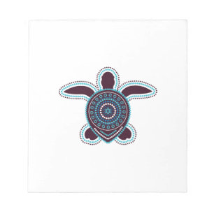 Australische Aborigines-Kunst Schildkröte Notizblock