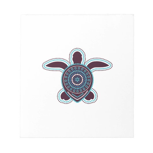 Australische Aborigines-Kunst Schildkröte Notizblock (Vorderseite)