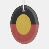 Australische Aborigines Ornament Aus Glas (Vorderseite links)