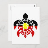 Australische AborigSea Turtle Postkarte (Vorne/Hinten)