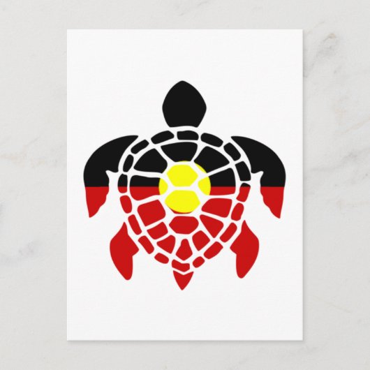 Australische AborigSea Turtle Postkarte (Vorderseite)