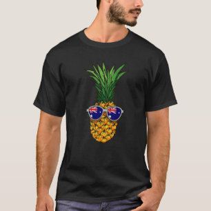 Australische Ananas Flag Sunglasses Sum T-Shirt