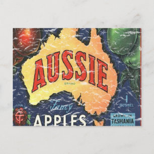 Australische Äpfel- bedrängt Postkarte