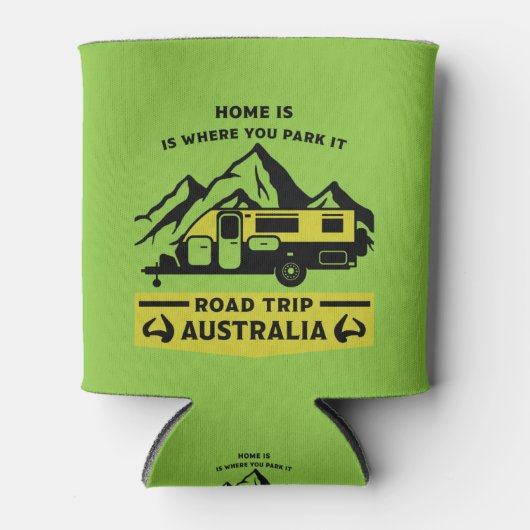 Australische Aussie Caravan Caravanning Summer Dosenkühler (Vorderseite)