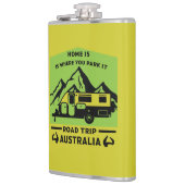 Australische Aussie Caravan Caravanning Summer Flachmann (Links)