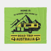 Australische Aussie Caravan Caravanning Summer Fleecedecke (Vorderseite (Horizontal))