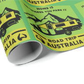 Australische Aussie Caravan Caravanning Summer Geschenkpapier (Rolleneckpunkt)