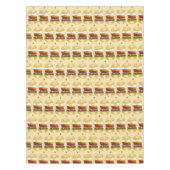 Australische Aussie GRILLEN Barbecue Burger mit vi Tischdecke (Vorderseite)