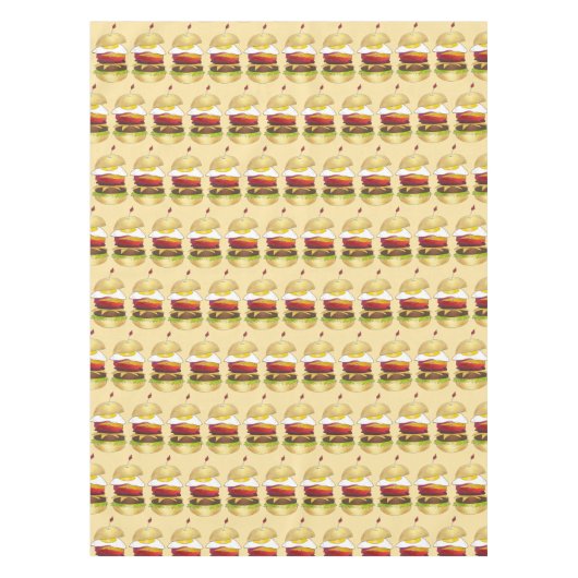 Australische Aussie GRILLEN Barbecue Burger mit vi Tischdecke (Vorderseite)