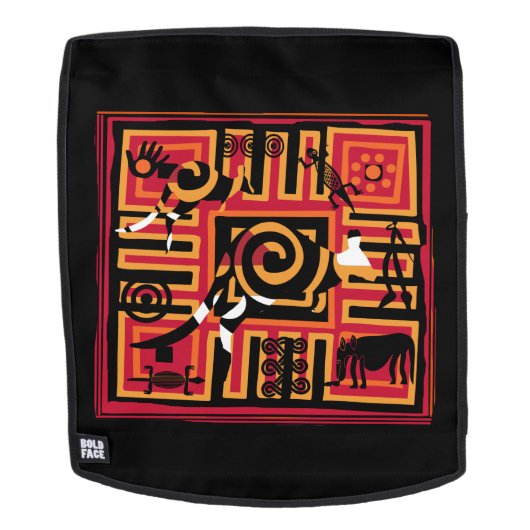 Australische Authentische Aboriginal Kunst Rucksack (Abnehmbare Front)