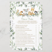 Australische Baby-Dusche über oder unter dem Spiel (Vorne/Hinten)