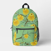 Australische Banksia-Blume gelb grün Bedruckter Rucksack (Vorderseite)