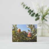 Australische Banskia-Blüten Visitenkarte (Stehend Vorderseite)