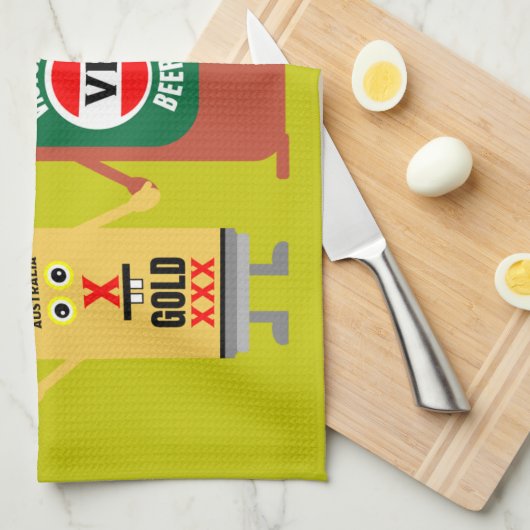 Australische Bierliebhaber und Getränke Geschirrtuch (Viertel Falte)