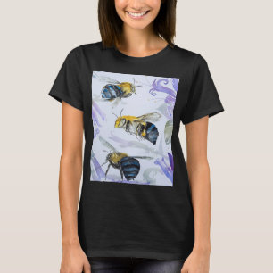 Australische Blaugebänderte Bienen mit blauen Salv T-Shirt