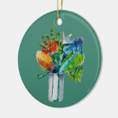 Australische Blume Aquarell Keramik Ornament (Links)