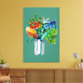 Australische Blume Aquarell Leinwanddruck (Insitu (Wohnzimmer))