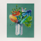 Australische Blume Aquarell Puzzle (Vertikal)