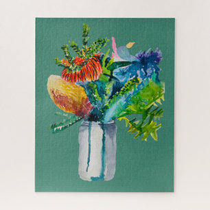Australische Blume Aquarell Puzzle