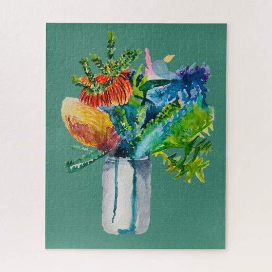 Australische Blume Aquarell Puzzle (Vertikal)
