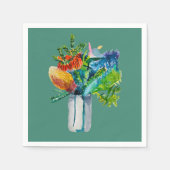Australische Blume Aquarell Serviette (Vorderseite)