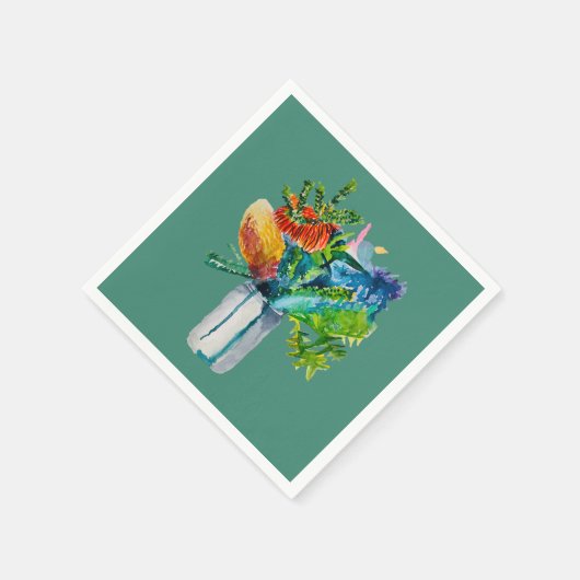 Australische Blume Aquarell Serviette (Ecke)
