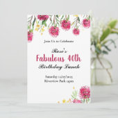 Australische Blume Einladung zum Geburtstag (Stehend Vorderseite)