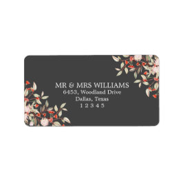 Australische Blume Formal Gray Rücksendeadresse Adressaufkleber