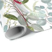 Australische Blume Kangaroo pflastert Eukalyptus-B Geschenkpapier (Rolleneckpunkt)