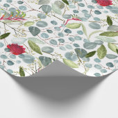 Australische Blume Kangaroo pflastert Eukalyptus-B Geschenkpapier (Ecke)