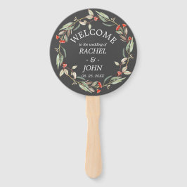 Australische Blume Rustic Wedding Welcome Gray Fächer