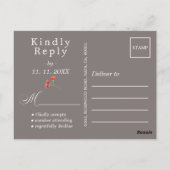 Australische Blume Rustikale UAWG für Hochzeitsmat Postkarte (Rückseite)