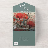 Australische Botanische Waratah All In One Einladung (Außenbereich)