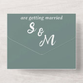 Australische Botanische Waratah All In One Einladung (Rückseite)