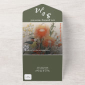 Australische Botanische Waratah All In One Einladung (Außenbereich)