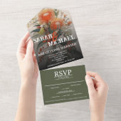 Australische Botanische Waratah All In One Einladung (Abreißen)