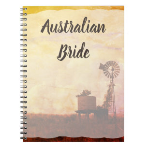 Australische Braut Hochzeitsplaner Notizbuch Notizblock