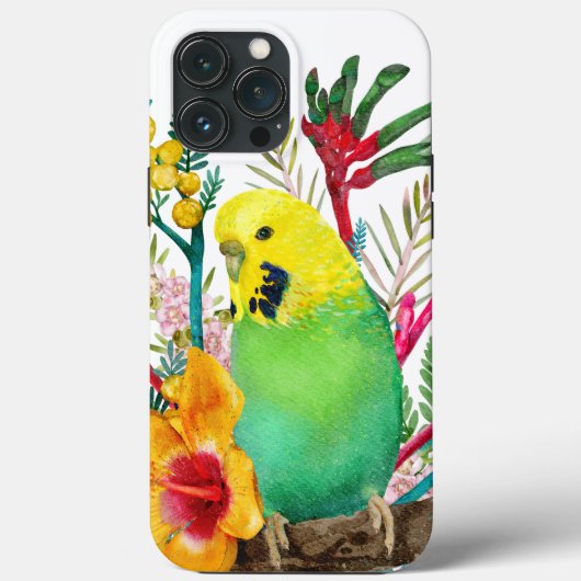 Australische Budgerigar Wildblume Bouquet Case-Mate iPhone Hülle (Rückseite)