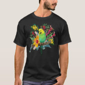 Australische Budgerigar Wildblume Bouquet T-Shirt (Vorderseite)