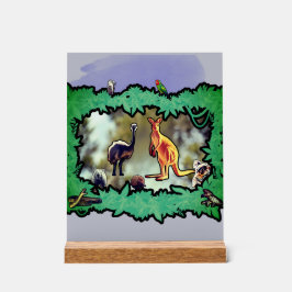 Australische Buschland-Wildlife-Rahmen Acrylschild